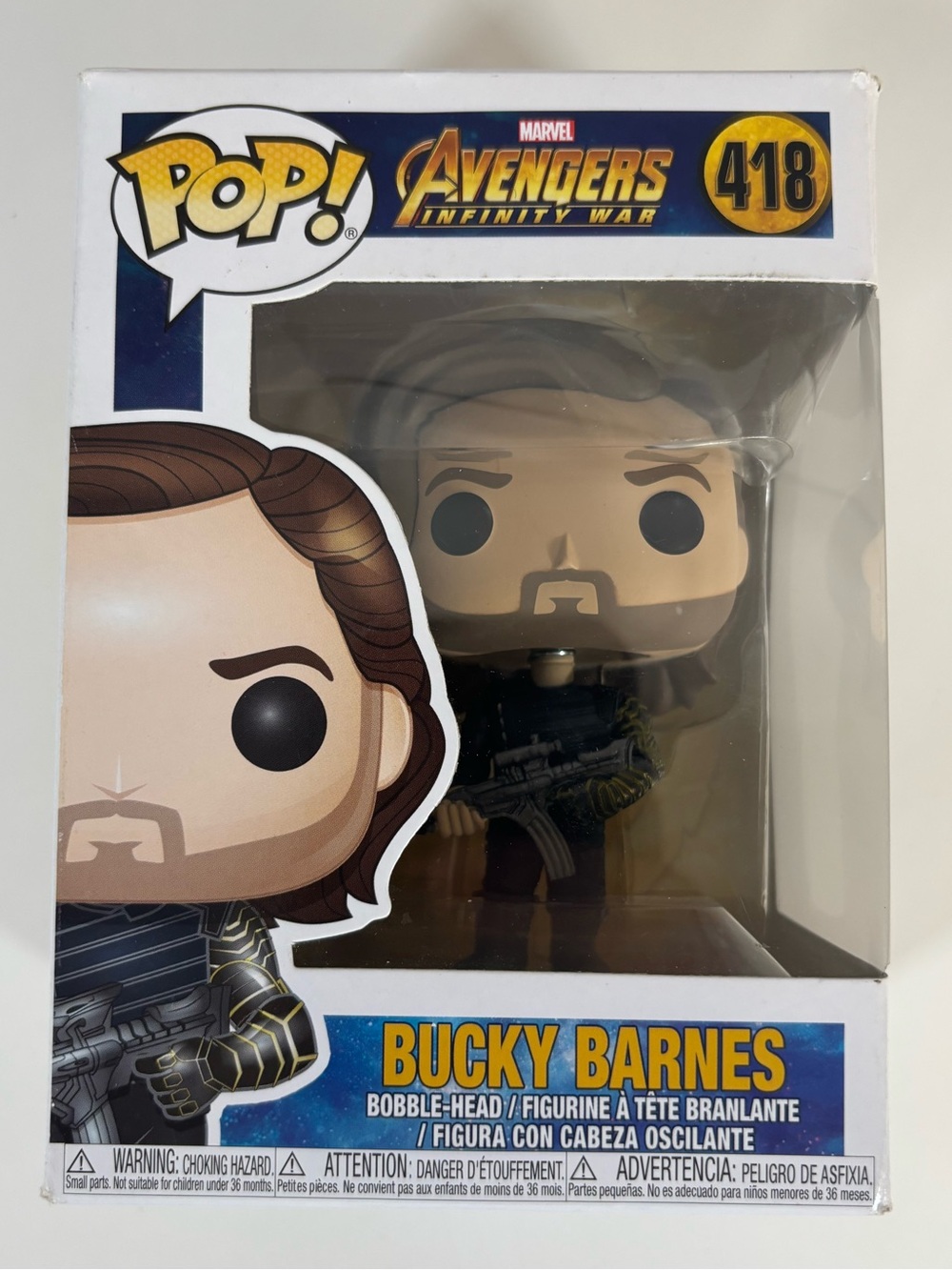 Funko Pop Marvel Avengers Infinity War Bucky Barnes #418 2018 New in Box